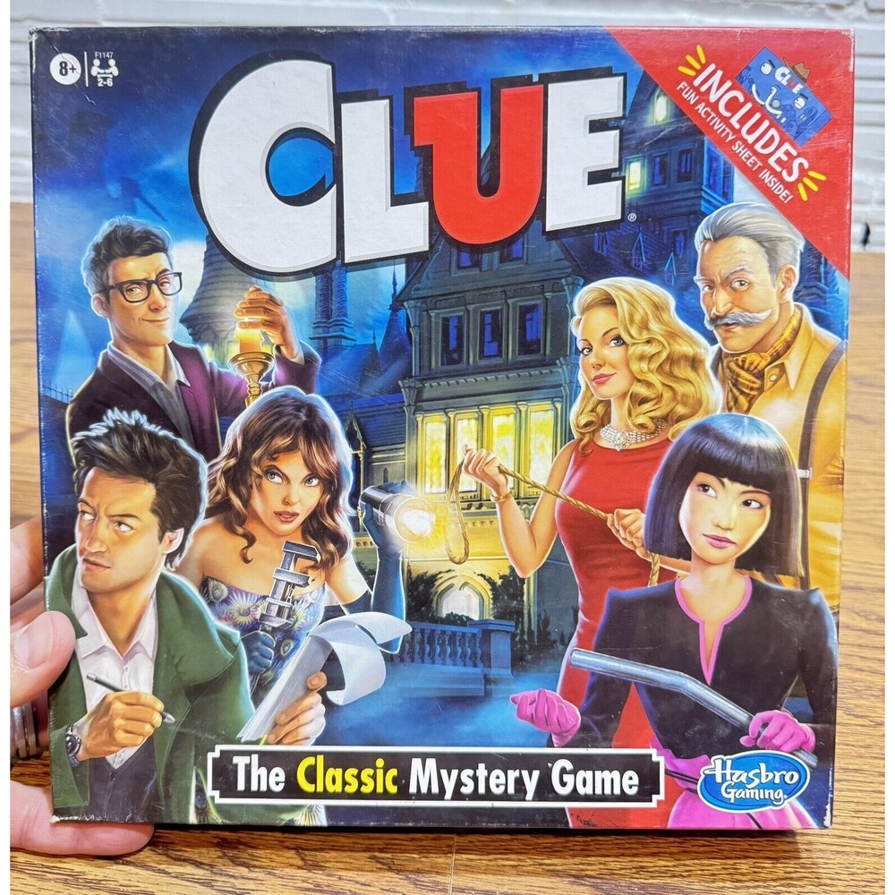Hasbro Clue The Classic Mystery Board Game W/ Fun Activity Sheet‎ Family Night